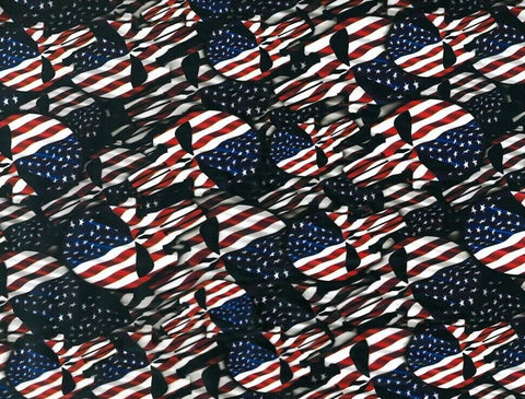 (NEW) SKL120 - US Flag Punisher Skulls (50cm) Hydrographic Film