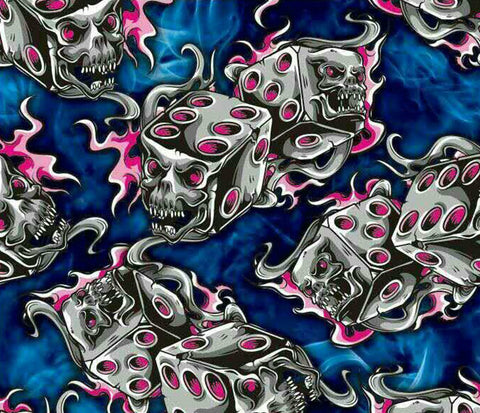 FLM030 - Blue Flaming Dice (50cm)