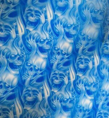 SKL081 - Blue Hear No Evil Skulls (50cm)