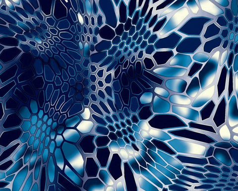 CAM015 - Blue Hex Camo (100cm) Hydrographic Film