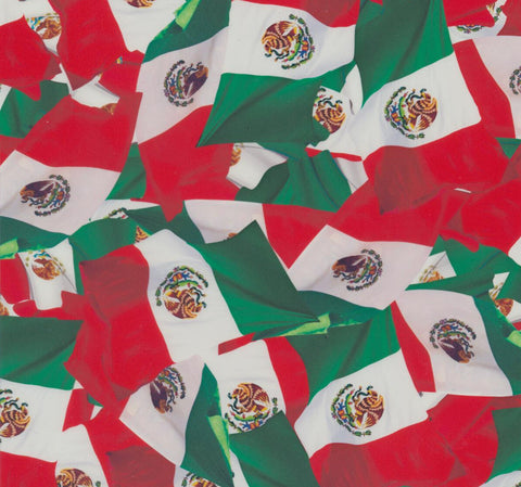 (NEW) CUS004 - Mexican Flags (100cm) Hydrographic Film