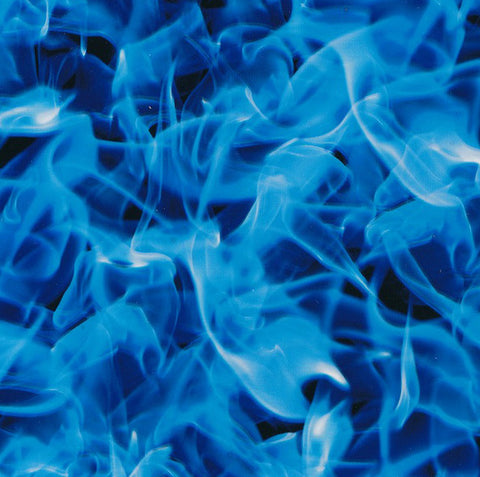 FLM018 - Extreme Blue Flames (100cm) Hydrographic Film