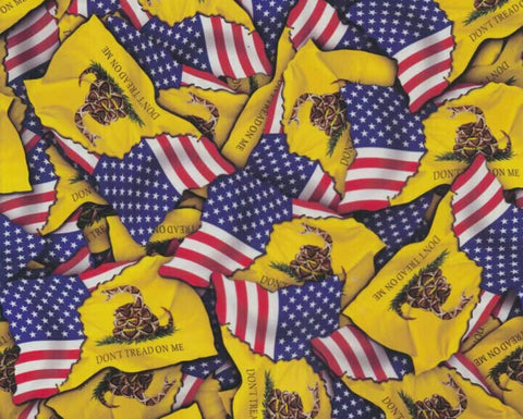 (NEW) FLG024 - US/Gadsden Flags (50cm) Hydrographic Film