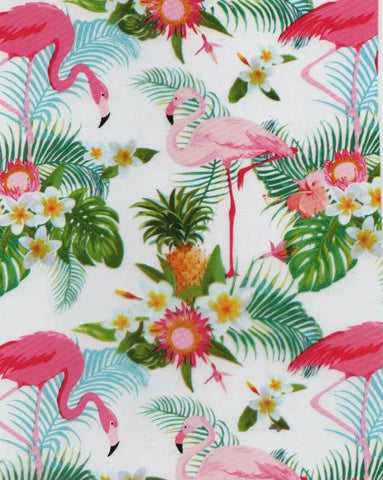 ANM055 - Floral Flamingos (50cm) Hydrographic Film