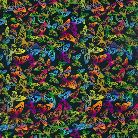 ANM028 - Neon Butterflies (50cm) Hydrographic Film