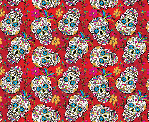 SKL029 - Day of the Dead Red Sugar Skulls (50cm)