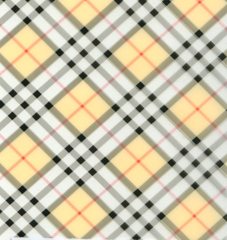 FAB015 - Yellow & Black Plaid (50cm) Hydrographic Film