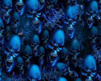 SKL057 - Evil Blue Skulls  (100cm)