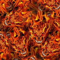 FLM021 - Flaming Devil Skulls (50cm)