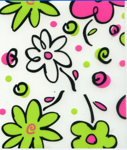 FWR009 - Pink & Green Flowers (50cm)