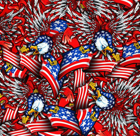 ANM023 - Red, White & Blue Eagles (50cm) Hydrographic Film